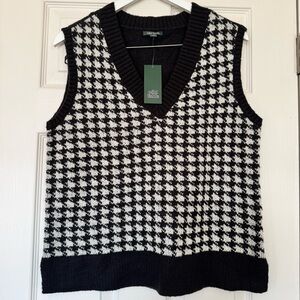 Black and White Sweater Vest